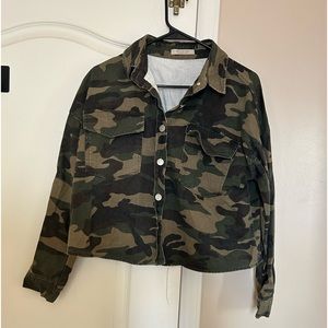 Camo denim jacket